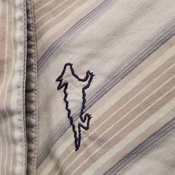 𝅺horny Toad Gray Striped Button-Up Shirt - Picture 3 of 9